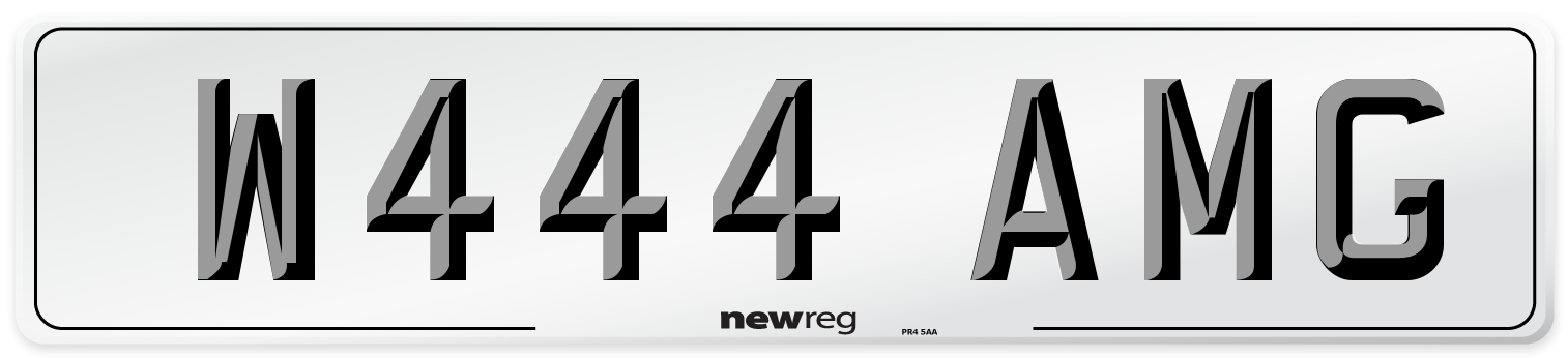 W444 AMG Number Plate from New Reg